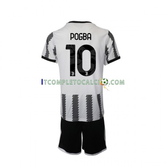 Maglia Juventus Pogba 10 Divisa Home 2022-2023 Manica Corta ,Bambino