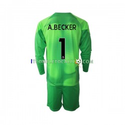 Maglia Liverpool A.Becker 1 Portiere Terza Divisa 2022-2023 Manica Lunga ,Bambino