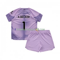 Maglia Liverpool Alisson Becker 1 Portiere Divisa Home 2022-2023 Manica Corta ,Bambino