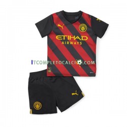 Maglia Manchester City Divisa Away 2022-2023 Manica Corta ,Bambino