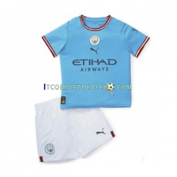 Maglia Manchester City Divisa Home 2022-2023 Manica Corta ,Bambino