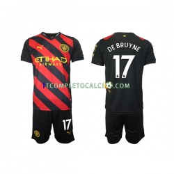 Maglia Manchester City De Bruyne 17 Divisa Away 2022-2023 Manica Corta ,Bambino