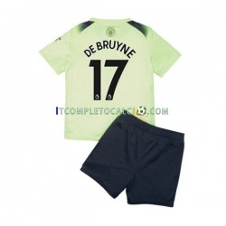 Maglia Manchester City De Bruyne 17 Terza Divisa 2022-2023 Manica Corta ,Bambino