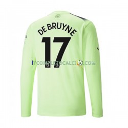 Maglia Manchester City De Bruyne 17 Terza Divisa 2022-2023 Manica Lunga ,Uomo