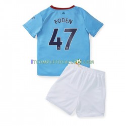 Maglia Manchester City Foden 47 Divisa Home 2022-2023 Manica Corta ,Bambino