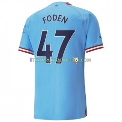 Maglia Manchester City Foden 47 Divisa Home 2022-2023 Manica Corta ,Uomo