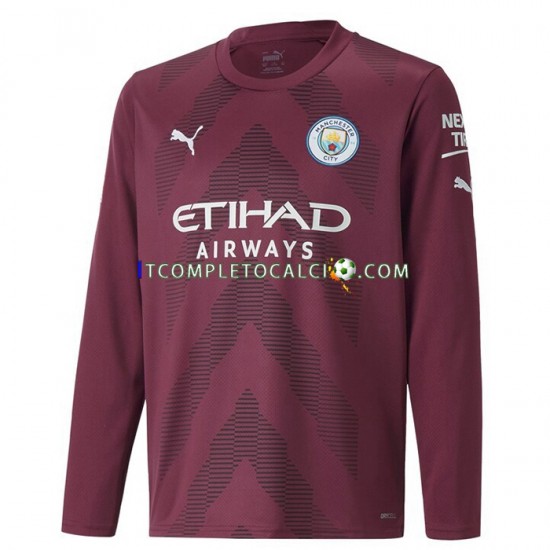 Maglia Manchester City Portiere Divisa Home 2022-2023 Manica Lunga ,Uomo