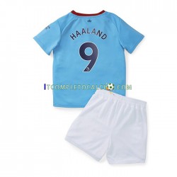 Maglia Manchester City Haaland 9 Divisa Home 2022-2023 Manica Corta ,Bambino