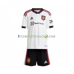 Maglia Manchester United Divisa Away 2022-2023 Manica Corta ,Bambino