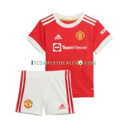 Maglia Manchester United Divisa Home 2021-2022 Manica Corta ,Bambino