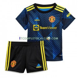 Maglia Manchester United Terza Divisa 2021-2022 Manica Corta ,Bambino