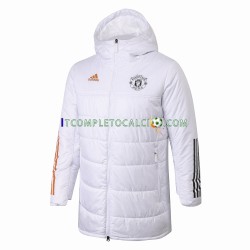 Manchester United Bianco Giacca con Cappuccio Fleece ,Uomo