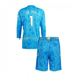 Maglia Manchester United DE GEA 1 Portiere Divisa Home 2022-2023 Manica Lunga ,Bambino