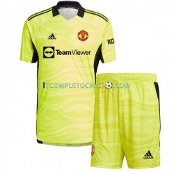 Maglia Manchester United Portiere Divisa Home 2021-2022 Manica Corta ,Bambino