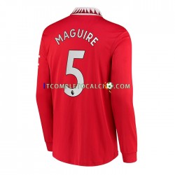 Maglia Manchester United Harry Maguire 5 Divisa Home 2022-2023 Manica Lunga ,Uomo