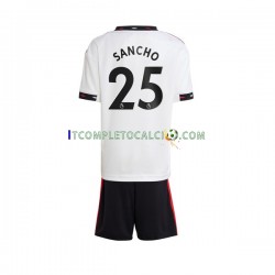Maglia Manchester United Jadon Sancho 25 Divisa Away 2022-2023 Manica Corta ,Bambino