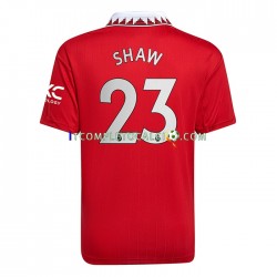 Maglia Manchester United Luke Shaw 23 Divisa Home 2022-2023 Manica Corta ,Uomo