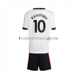 Maglia Manchester United Rashford 10 Divisa Away 2022-2023 Manica Corta ,Bambino