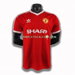 Maglia Manchester United 1984 Retro Divisa Home Manica Corta ,Uomo