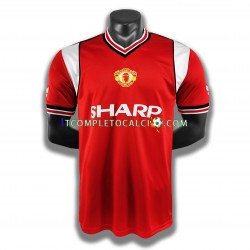 Maglia Manchester United 1985 Retro Divisa Home Manica Corta ,Uomo