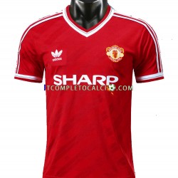 Maglia Manchester United 1986 Retro Divisa Home Manica Corta ,Uomo