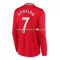 Maglia Manchester United Ronaldo 7 Divisa Home 2022-2023 Manica Lunga ,Uomo