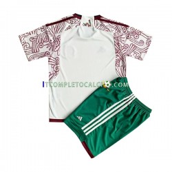 Maglia Messico Divisa Away Mondiali 2022 Manica Corta ,Bambino