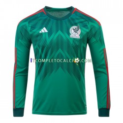 Maglia Messico Divisa Home Mondiali 2022 Manica Lunga ,Uomo
