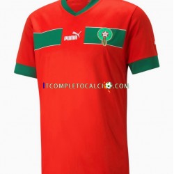 Maglia Marocco Divisa Home Mondiali 2022 Manica Corta ,Uomo