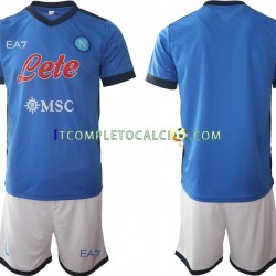 Maglia Napoli Divisa Home 2021-2022 Manica Corta ,Bambino