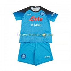 Maglia Napoli Divisa Home 2022-2023 Manica Corta ,Bambino