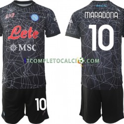 Maglia Napoli Diego Maradona 10 Special Divisa Home 2021-2022 Manica Corta ,Bambino