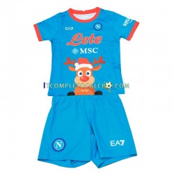 Maglia Napoli Xmas Divisa Home 2022-2023 Manica Corta ,Bambino