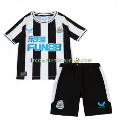 Maglia Newcastle United Divisa Home 2022-2023 Manica Corta ,Bambino