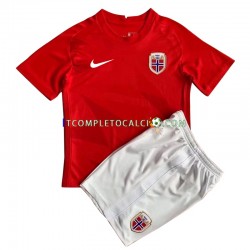 Maglia Norvegia Divisa Home 2022 Manica Corta ,Bambino