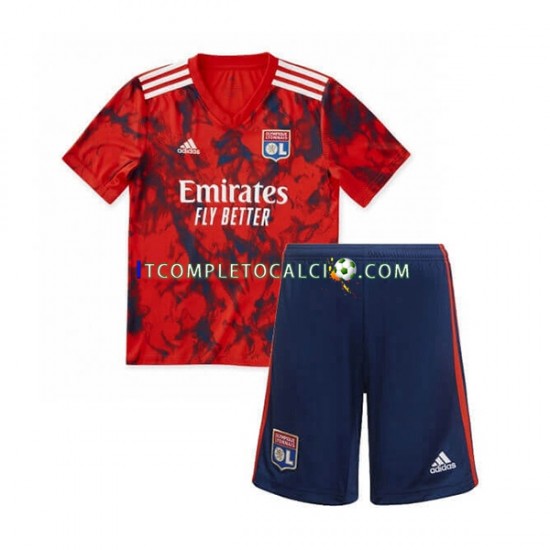 Maglia Olympique Lyonnais Divisa Away 2022-2023 Manica Corta ,Bambino