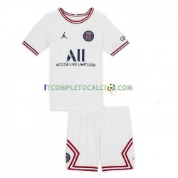 Maglia Paris Saint-Germain Quarto Divisa 2021-2022 Manica Corta ,Bambino