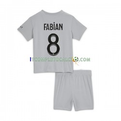 Maglia Paris Saint-Germain Fabian 8 Divisa Away 2022-2023 Manica Corta ,Bambino