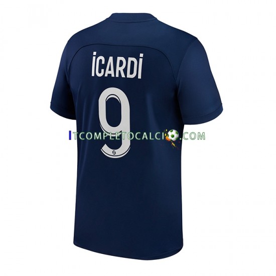 Maglia Paris Saint-Germain Icardi 9 Divisa Home 2022-2023 Manica Corta ,Uomo