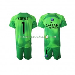 Maglia Paris Saint-Germain Keylor Navas 1 Portiere Divisa Home 2022-2023 Manica Corta ,Bambino