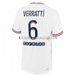 Maglia Paris Saint-Germain Marco Verratti 6 Quarto Divisa 2021-2022 Manica Corta ,Uomo