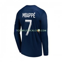 Maglia Paris Saint-Germain Mbappé 7 Divisa Home 2022-2023 Manica Lunga ,Uomo