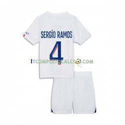Maglia Paris Saint-Germain Sergio Ramos 4 Terza Divisa 2022-2023 Manica Corta ,Bambino