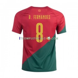 Maglia Portogallo B.Fernandes 8 Divisa Home Mondiali 2022 Manica Corta ,Uomo