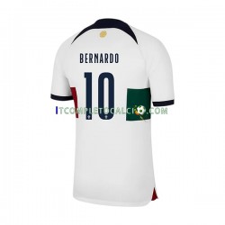 Maglia Portogallo Bernardo 10 Divisa Away Mondiali 2022 Manica Corta ,Uomo