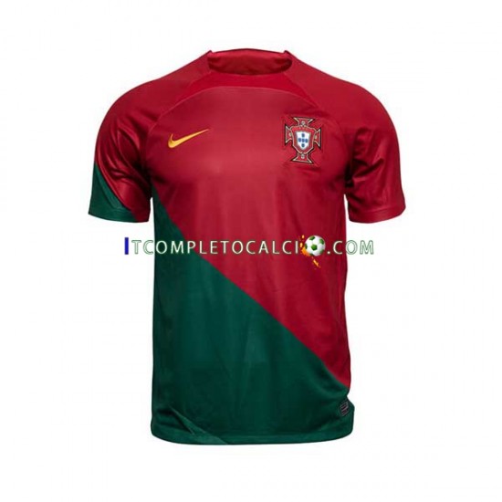 Maglia Portogallo Divisa Home Mondiali 2022 Manica Corta ,Uomo