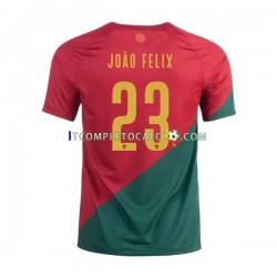 Maglia Portogallo Joao Felix 23 Divisa Home Mondiali 2022 Manica Corta ,Uomo