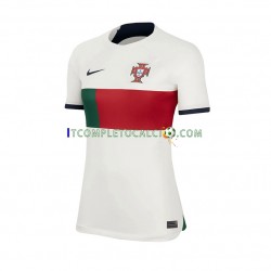 Maglia Portogallo Divisa Away Mondiali 2022 Manica Corta,Donna