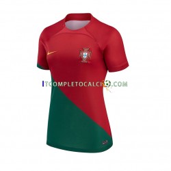 Maglia Portogallo Divisa Home Mondiali 2022 Manica Corta,Donna