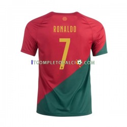 Maglia Portogallo Ronaldo 7 Divisa Home Mondiali 2022 Manica Corta ,Uomo